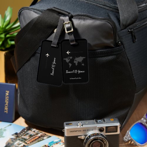 Black Luggage Tag