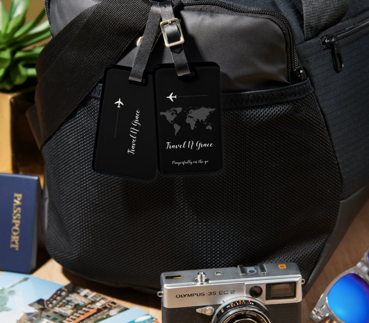 Black Luggage Tag
