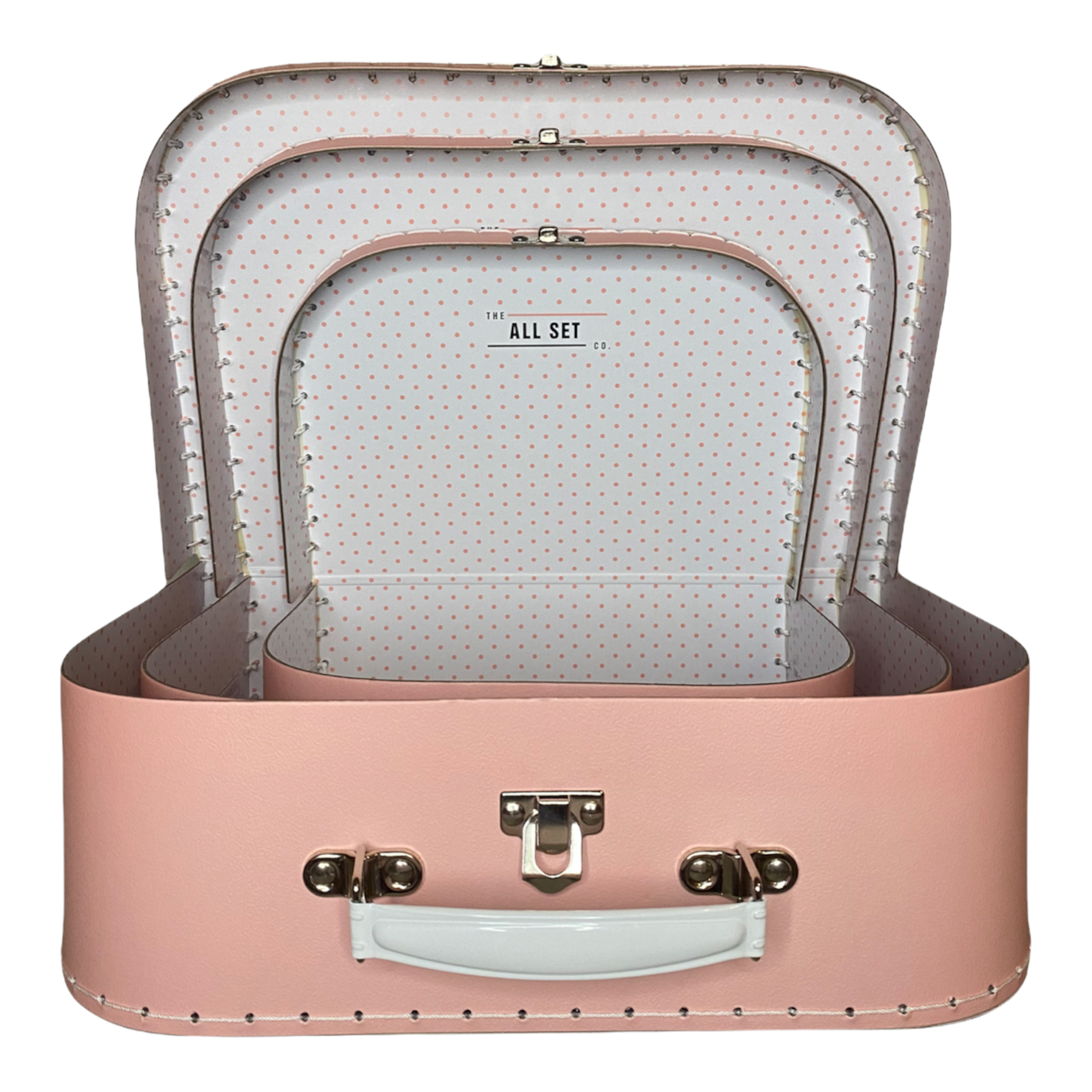 Pink Suitcase Style Gift Box for Keepsakes, Arts and Crafts, Toys, Wedding, Birthday, and More!