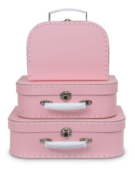 Personalized Pink Suitcase Style Gift Box for Keepsakes, Arts and Crafts toys wedding birthday