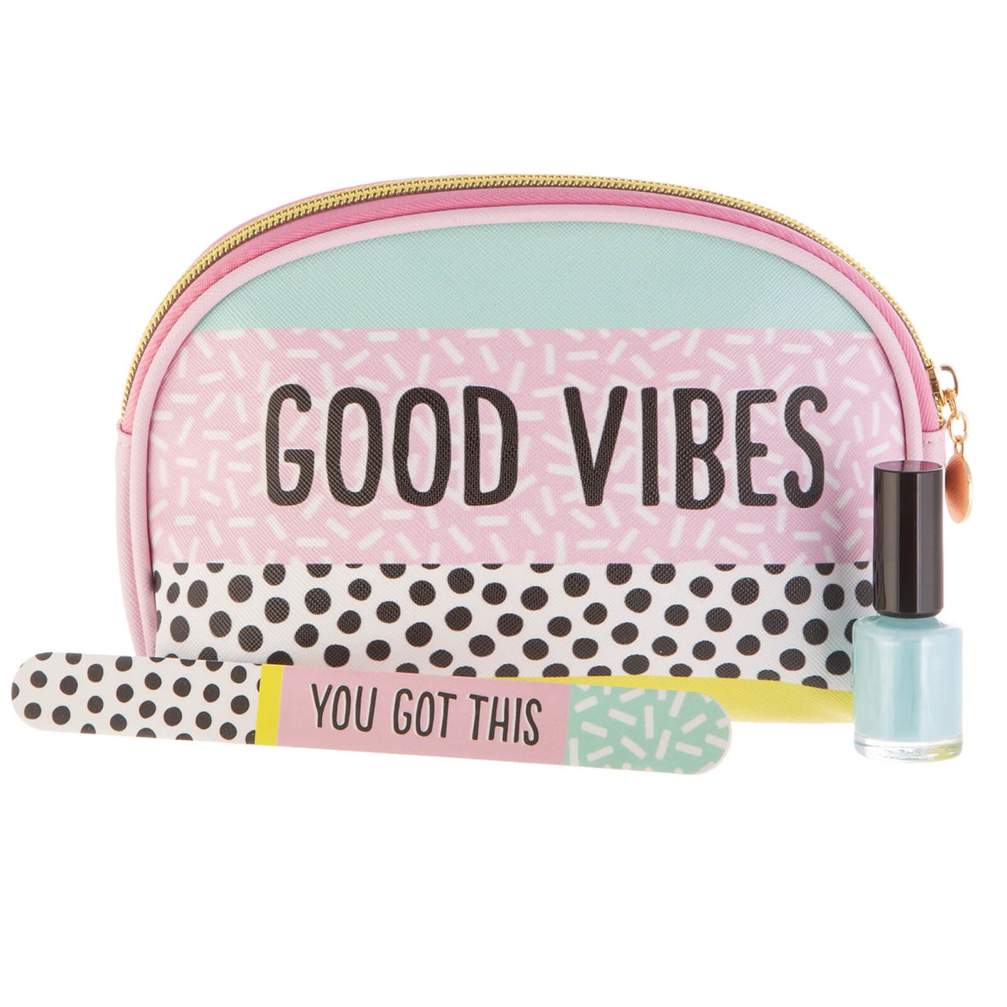 Make-up Cosmetic Bag or Pencil Case - Motivational Quote - Good Vibes