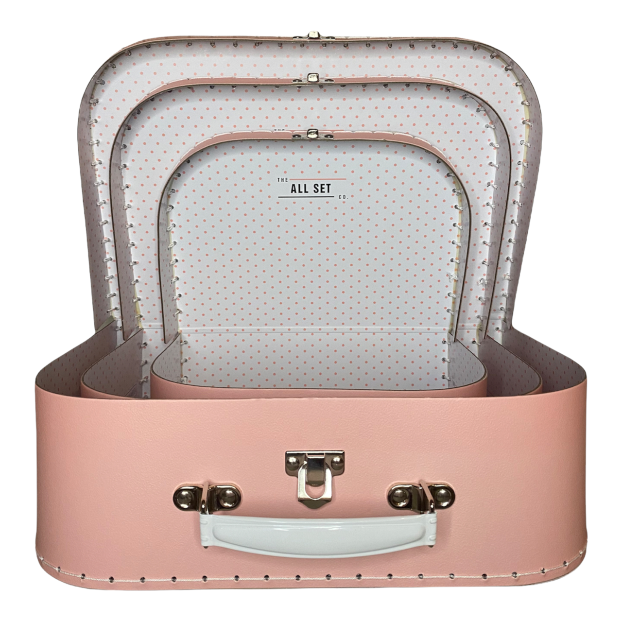 Pink Suitcase Style Gift Box for Keepsakes, Arts and Crafts, Toys, Wedding, Birthday, and More!