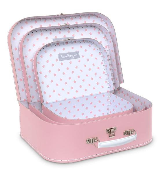 Personalized Pink Suitcase Style Gift Box for Keepsakes, Arts and Crafts toys wedding birthday