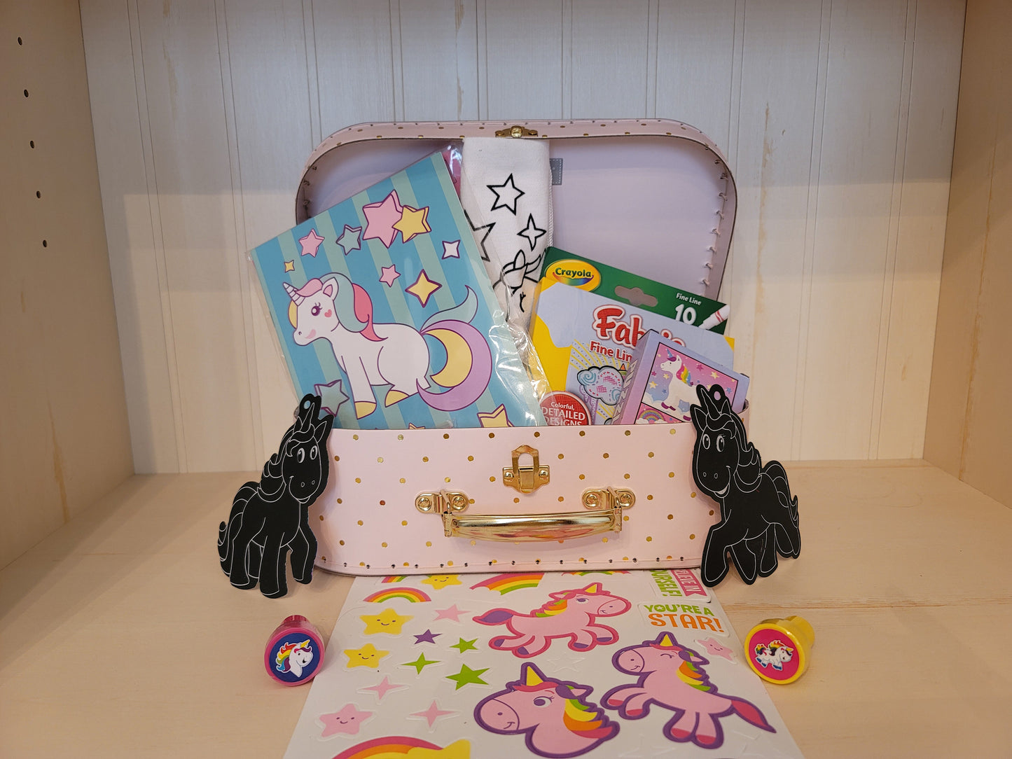UNICORN Themed Kid Activity Set - Arts & Crafts, Games, and Activities for recommended ages 3 - 10 with reusable gift box